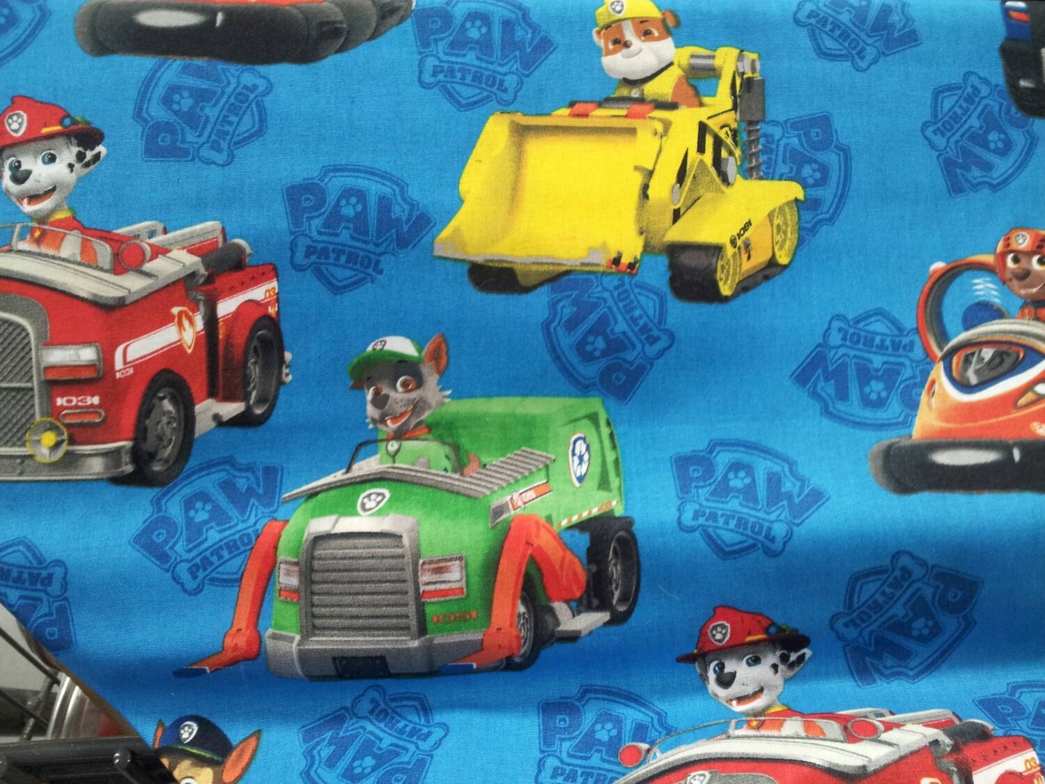 Paw Patrol 100 Cotton Fabric By The Yard By Reneeschoicefabrics