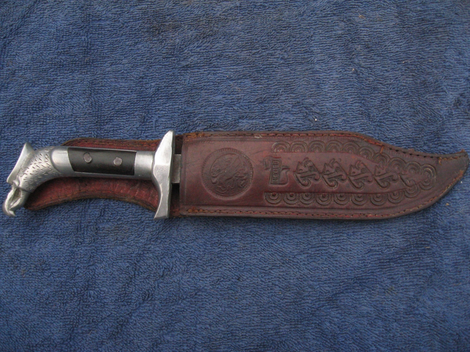 Eagle Head Vintage Mexico Fighting Knife with by Blasttothepast
