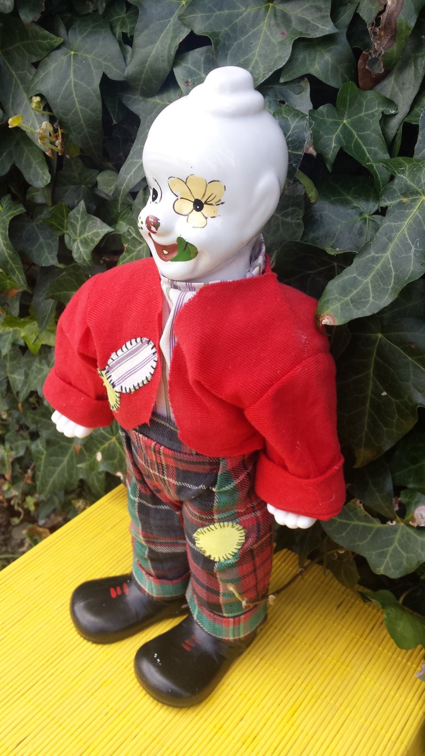 ceramic clown doll