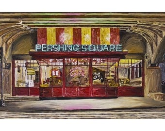 Pershing Square Cafe, New York City, Art Print