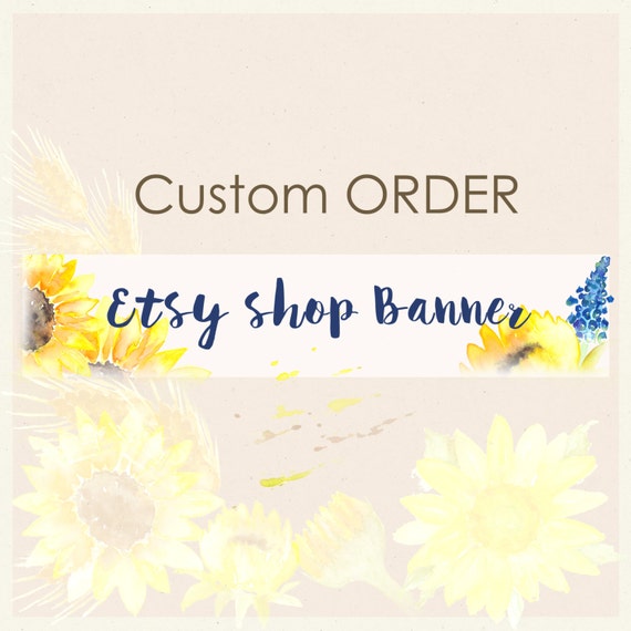 Etsy Shop Banner Custom order. Watercolor by LABFcreations