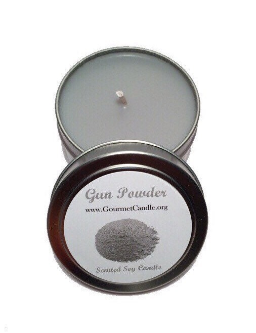 4 oz Gun Powder Soy Candle Long Distance by GourmetCandle on Etsy
