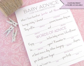 baby shower mad libs – Etsy