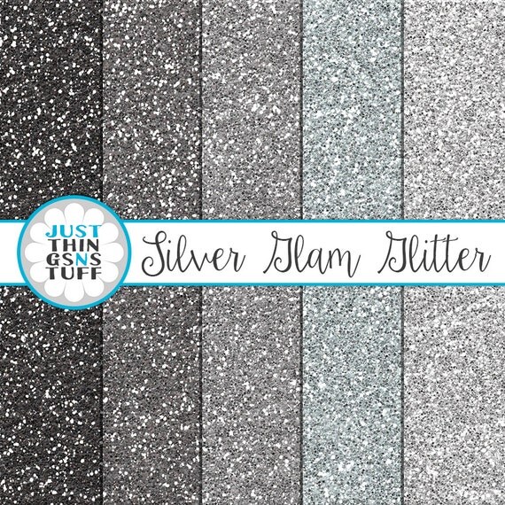 Download Silver Glitter Digital Scrapbooking Paper Seamless Pattern