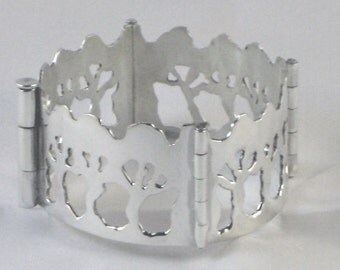 Boree Branches sterling silver bracelet cuff, Australian inspired jewellery