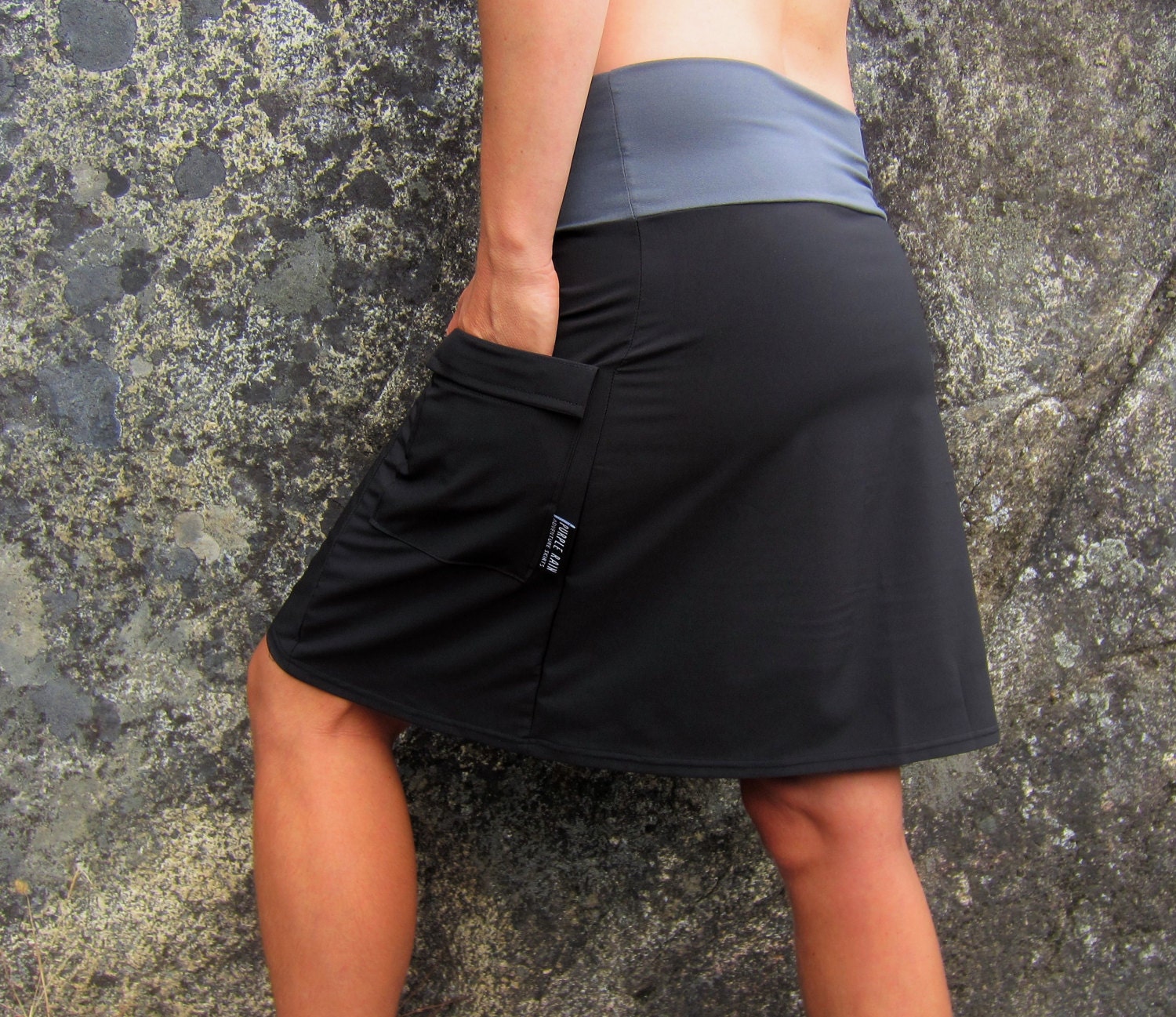 Activewear Hiking Skirts with yoga style waistband and side
