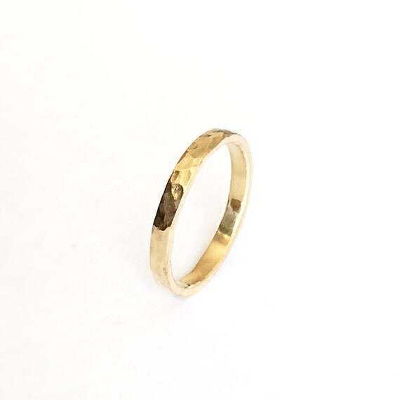 Gold Thin Ring Simple Wedding Band 18 Carat by firewhite