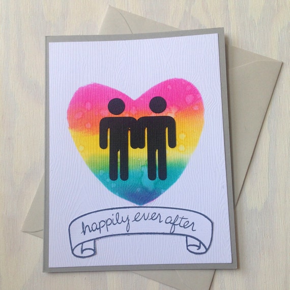 Same Sex Wedding Card Gay Wedding Card By Hotwheelsandglueguns