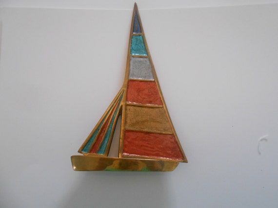 solid brass sailboat