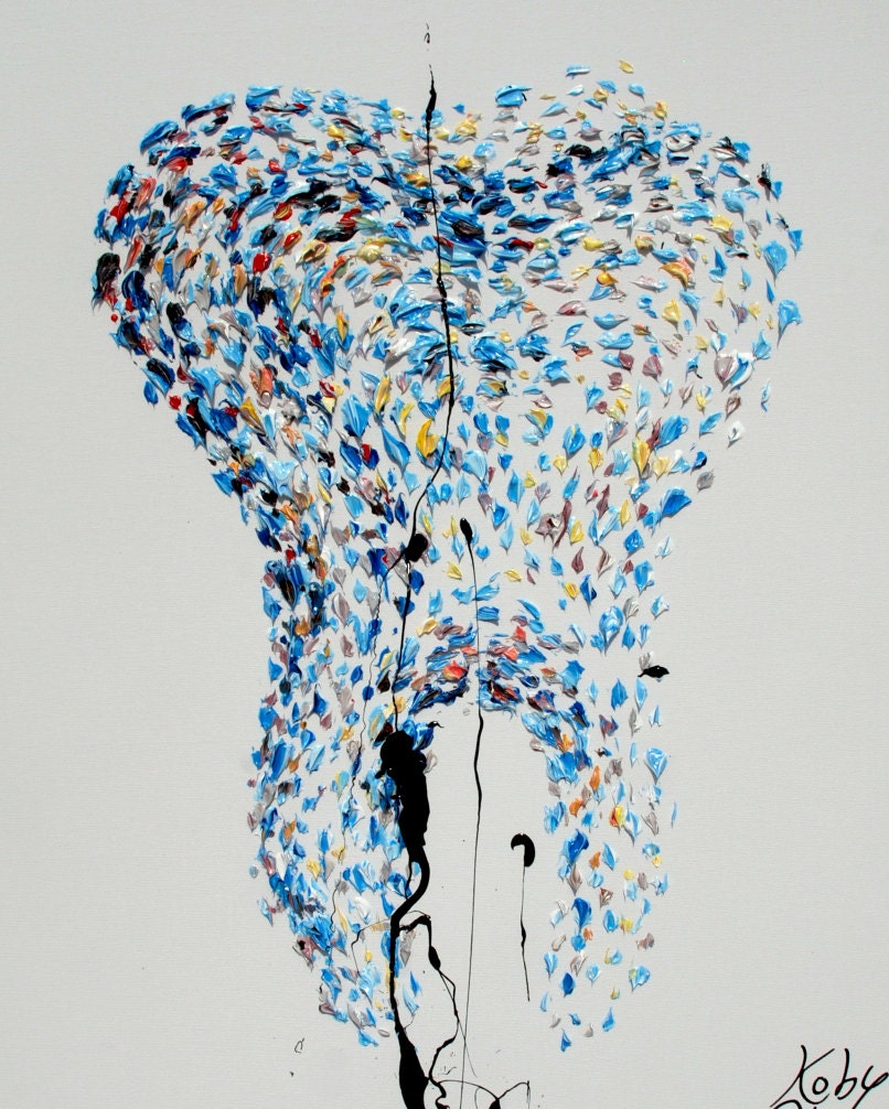 Cute Tooth Teeth Painting 40 Original oil painting on