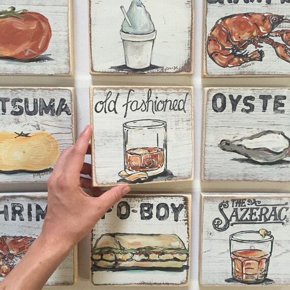 Oyster Wood Sign New Orleans Art Oyster Art Seafood Art