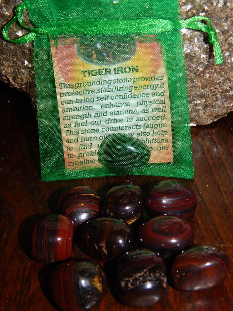 Genuine TIGER IRON Genuine Tumbled Tiger Iron by esoTERRAca