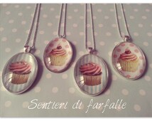 Cameo necklace-Cupcake-Cupcake necklace