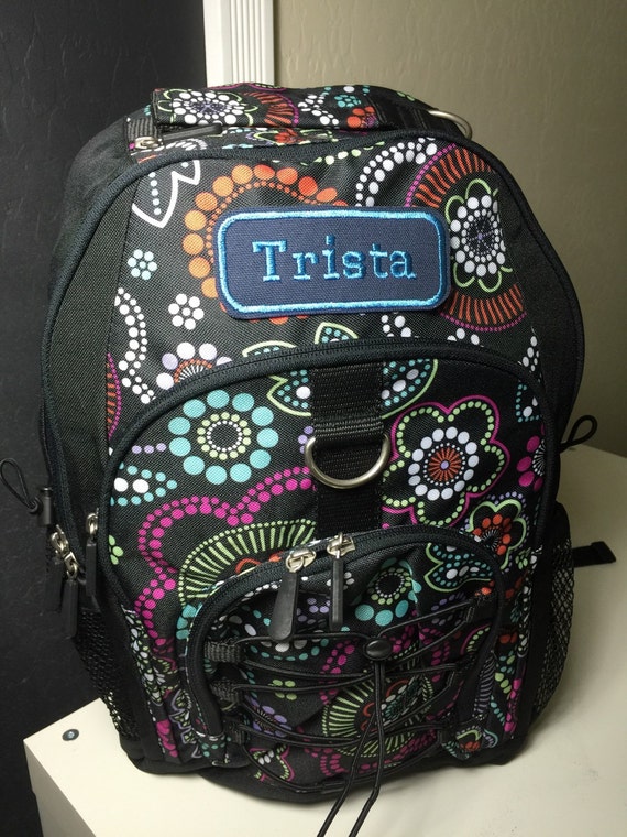 LARGE PB Teen Girls Backpack Embroidered Pottery by MoBeeStitching