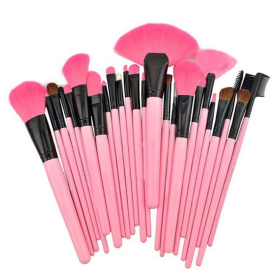 Pro 24pcs Cosmetic Pink Makeup Brush Set Eyeshadow by 2012xinshop