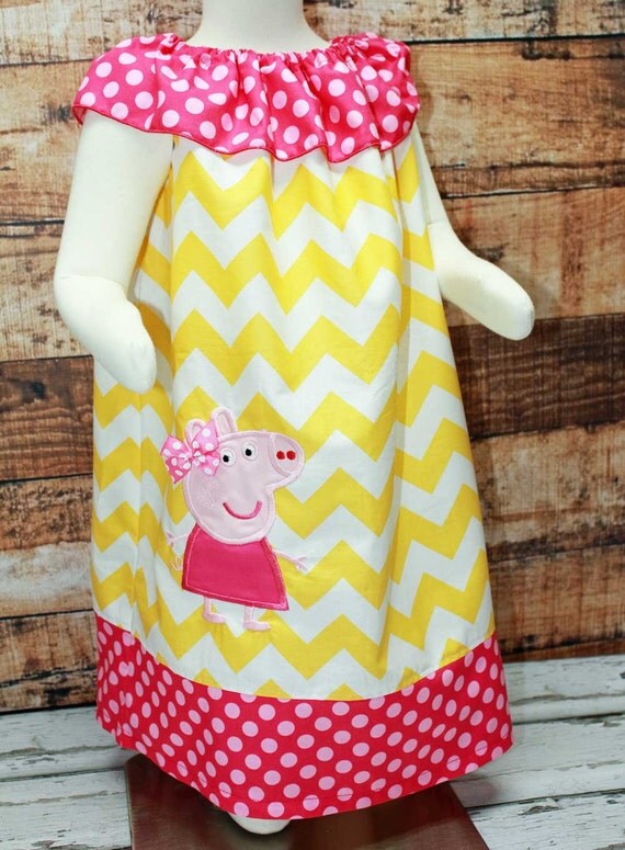 Peppa Pig DressPeppa Pig Birthday DressYellow by tiptopkidsclothes