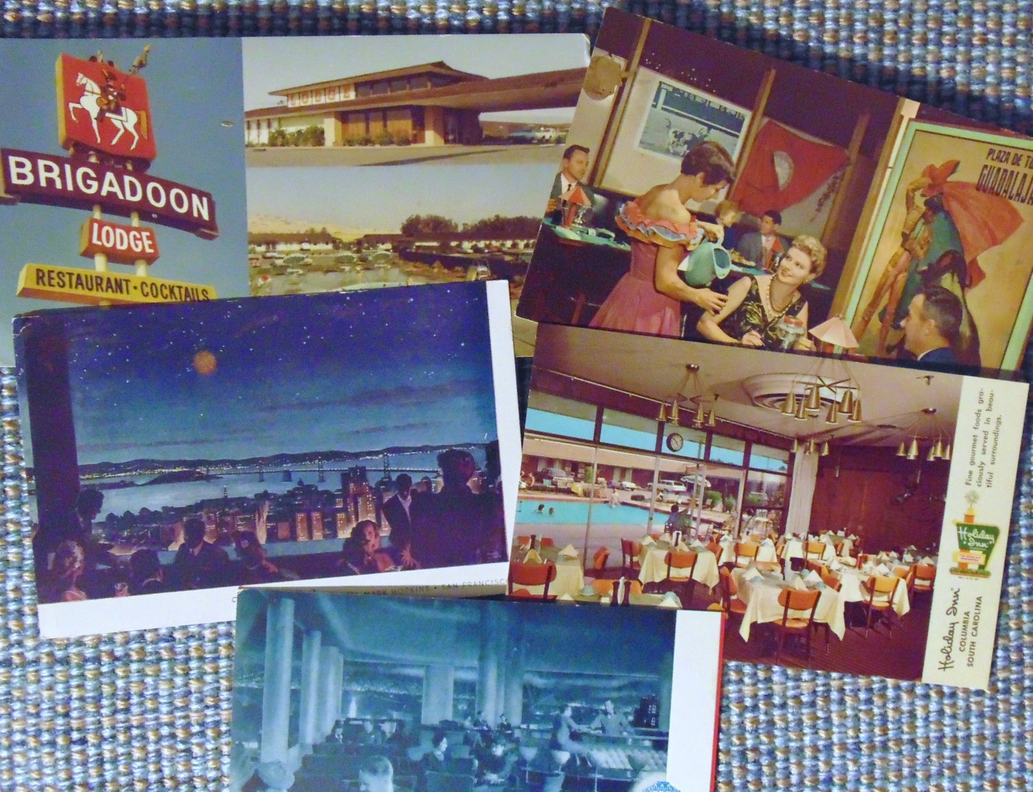 Hotel PostcardsSet of 5 Circa 1950 California SC locations