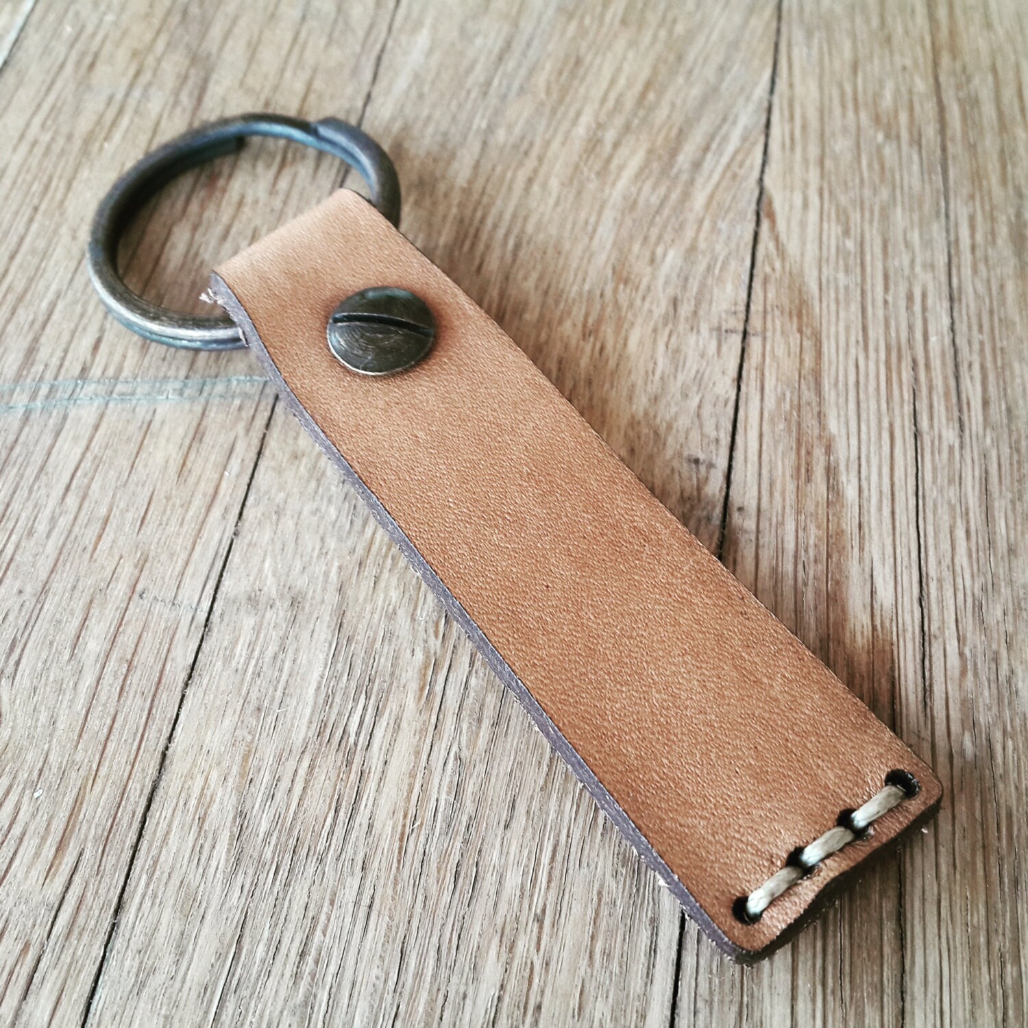 Leather key chain Key holder Key Fob Monogram by GalenLeather