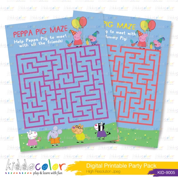 Peppa Pig Maze Printable