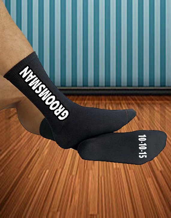 Matching groomsman Socks Personalized with by KikisKornerSC