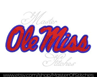 Football Machine Embroidery Designs (ole miss) 4x4 - Instant Download