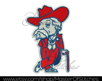 Football Machine Embroidery Designs (ole miss) 4x4 - Instant Download