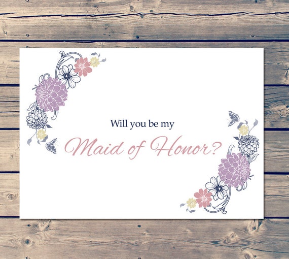 Will you be my Maid of Honor printable by DesignedbyWillowLane