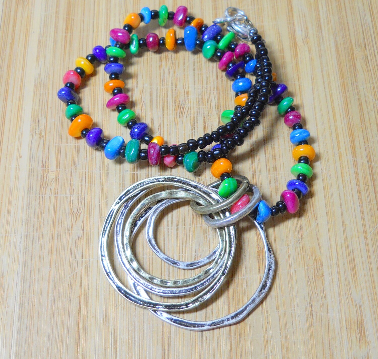 Handmade artisan Jewelry beaded necklace by BethExpressions