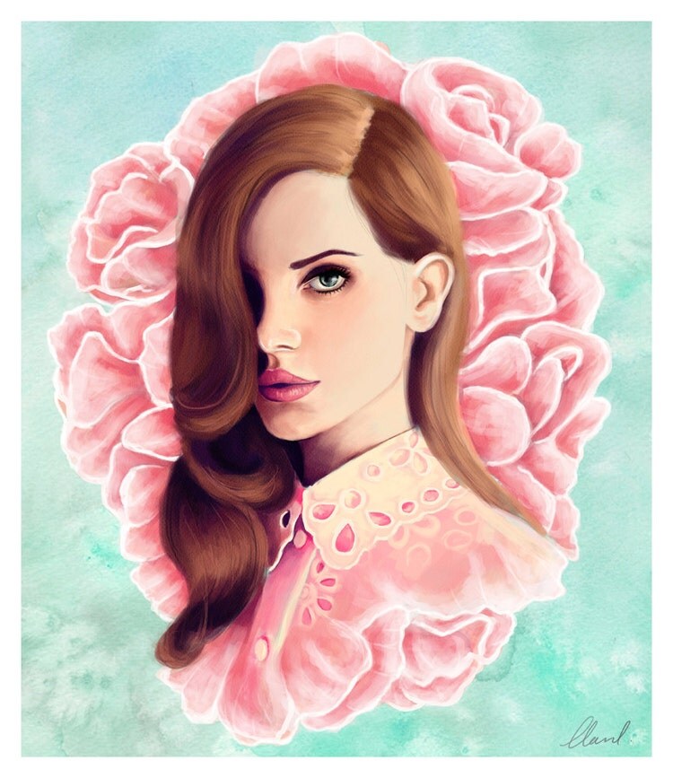 Lana Del Rey Original Art Poster By Codyleighbond On Etsy 