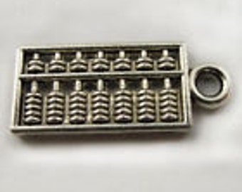 Abacus Tibetan charms 3D silver 10 charms