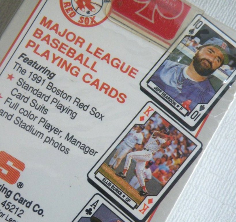 Boston Red Sox Playing Cards Vintage Unopened 1992 Major
