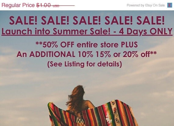 SALE 50% Off entire store ADDITIONAL 10 percent by JustLolaAndMe