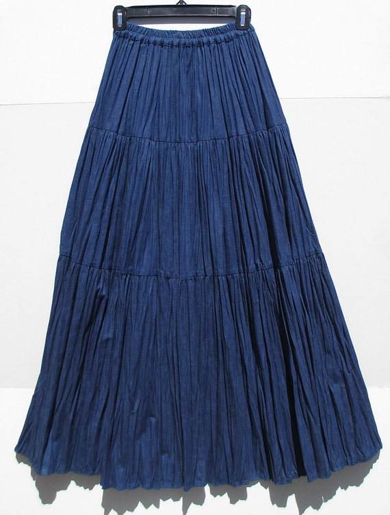 Cactus Flower Tiered Broomstick Pleated Skirt Santa Fe