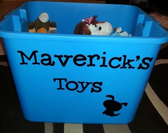 personalized toy storage bins