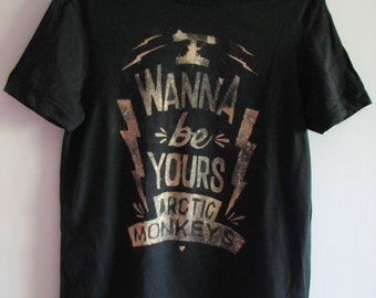 Bleached grunge Arctic Monkeys t-shirt