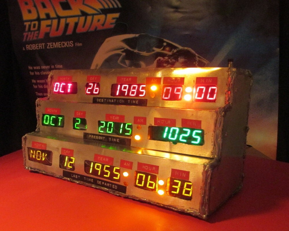 Time Circuits Desk Clock Back To The Future by StarliteAmusements