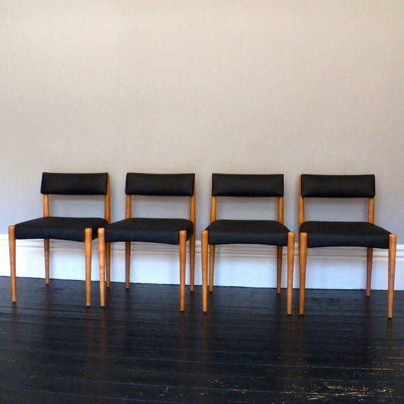 Items similar to A Set of 4 Vintage Dining Chairs on Etsy