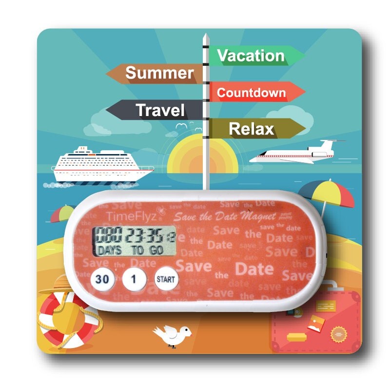 Our cruise vacation countdown clock embellished card