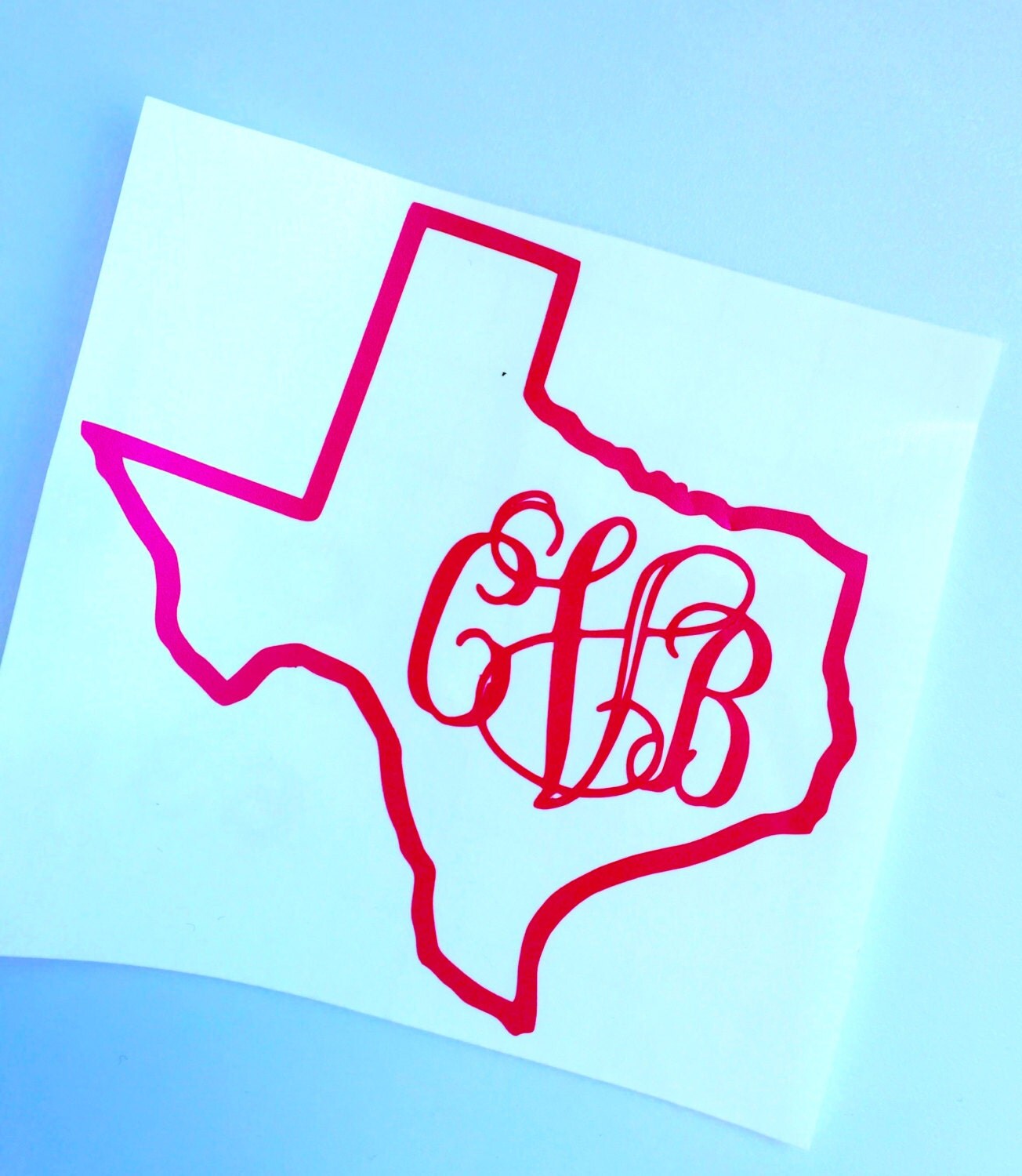 State Monogram Decal