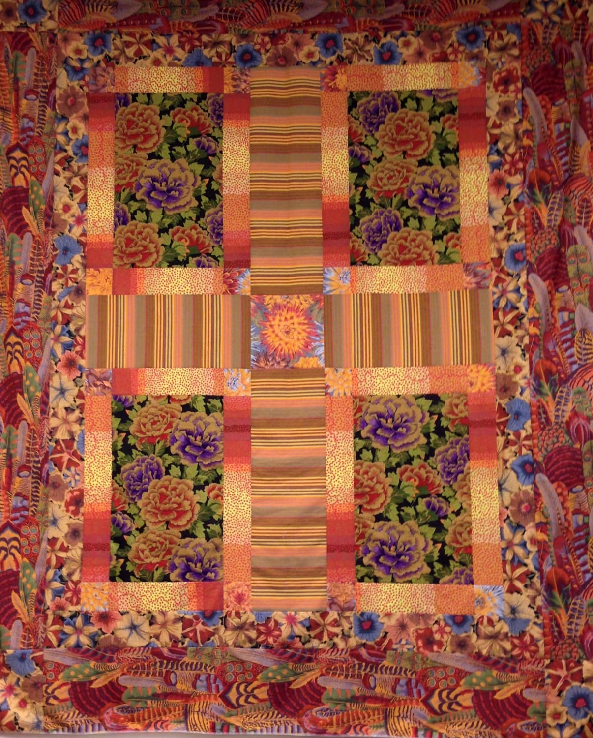 Kaffe Fassett Finished Quilt Top From the Book Quilts of