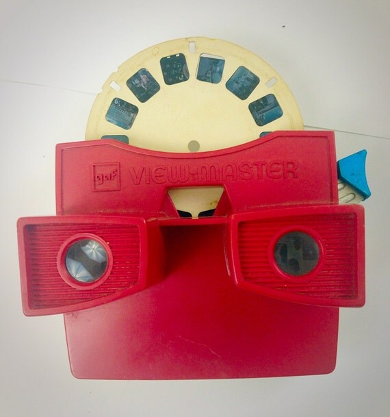 Vintage GAF Viewmaster Kids Red White Blue by