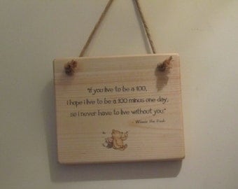 Winnie-the-Pooh Quote Sign