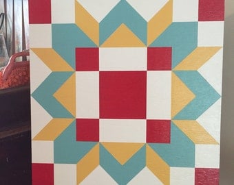 Items similar to Painted Wood Barn Quilt, Friendship Star Pattern on Etsy