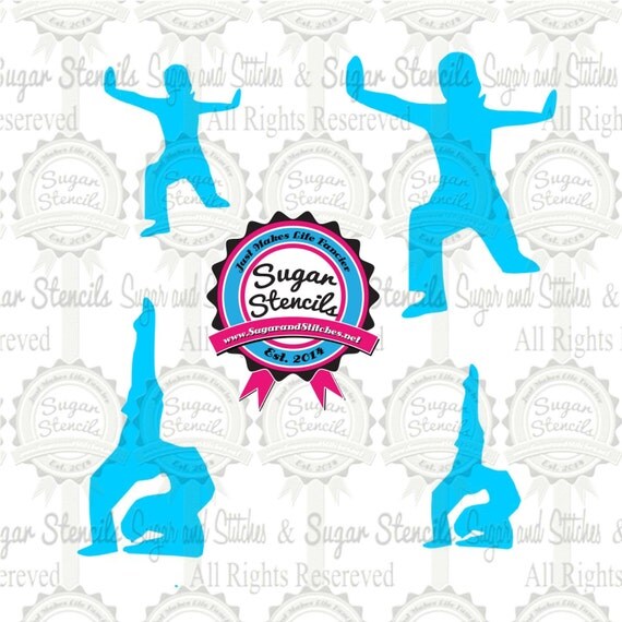 yoga 7 stencil by sugarstencils on etsy