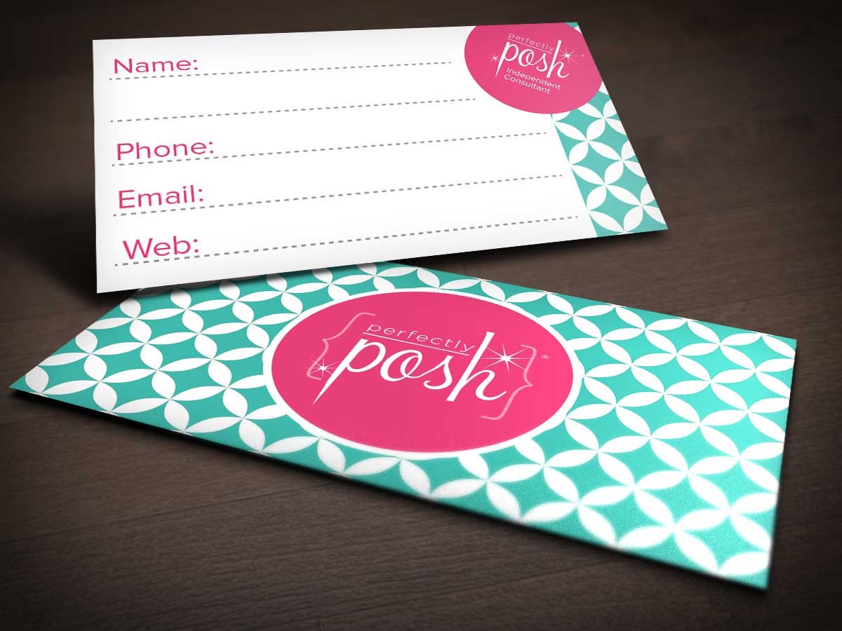 Diamond Reverse Perfectly Posh Business Card By UplinePrinting