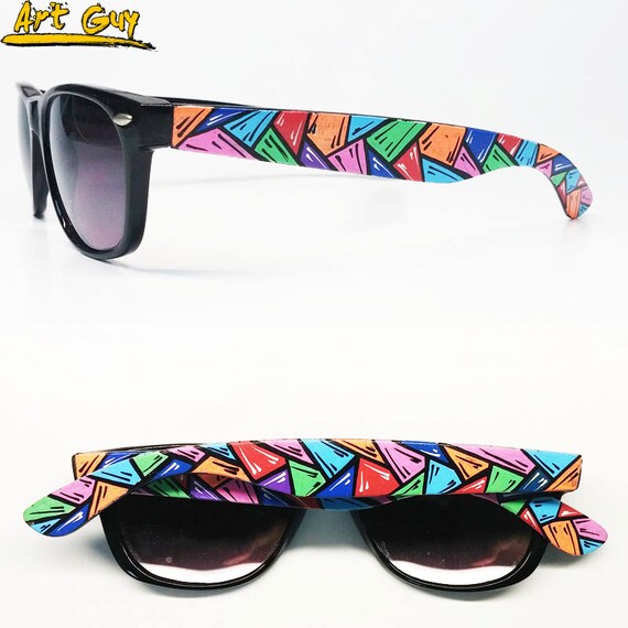 Hand painted sunglasses unisex Custom Wayfarer by