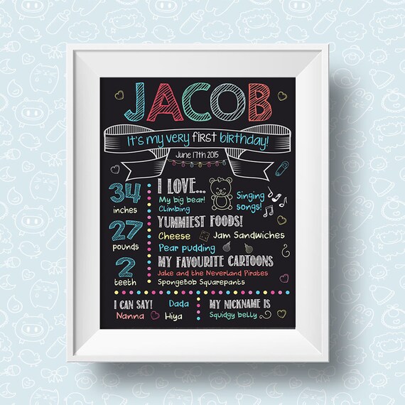 first birthday gifts for boy 1st Birthday Baby by ArtisanObscure