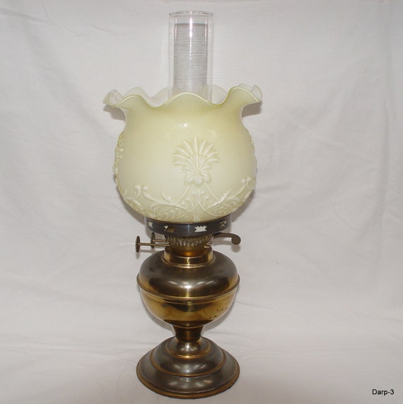 Items similar to Antique Victorian Brass Paraffin Lamp with Vaseline