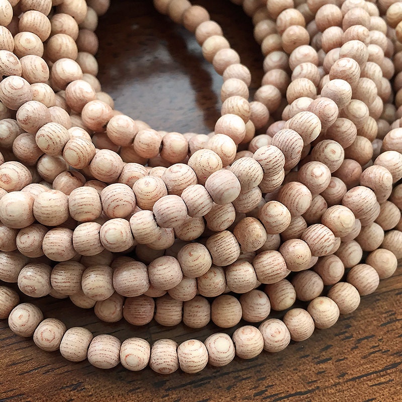 Small Natural Rosewood Beads Round Wooden Beads Natural Wood