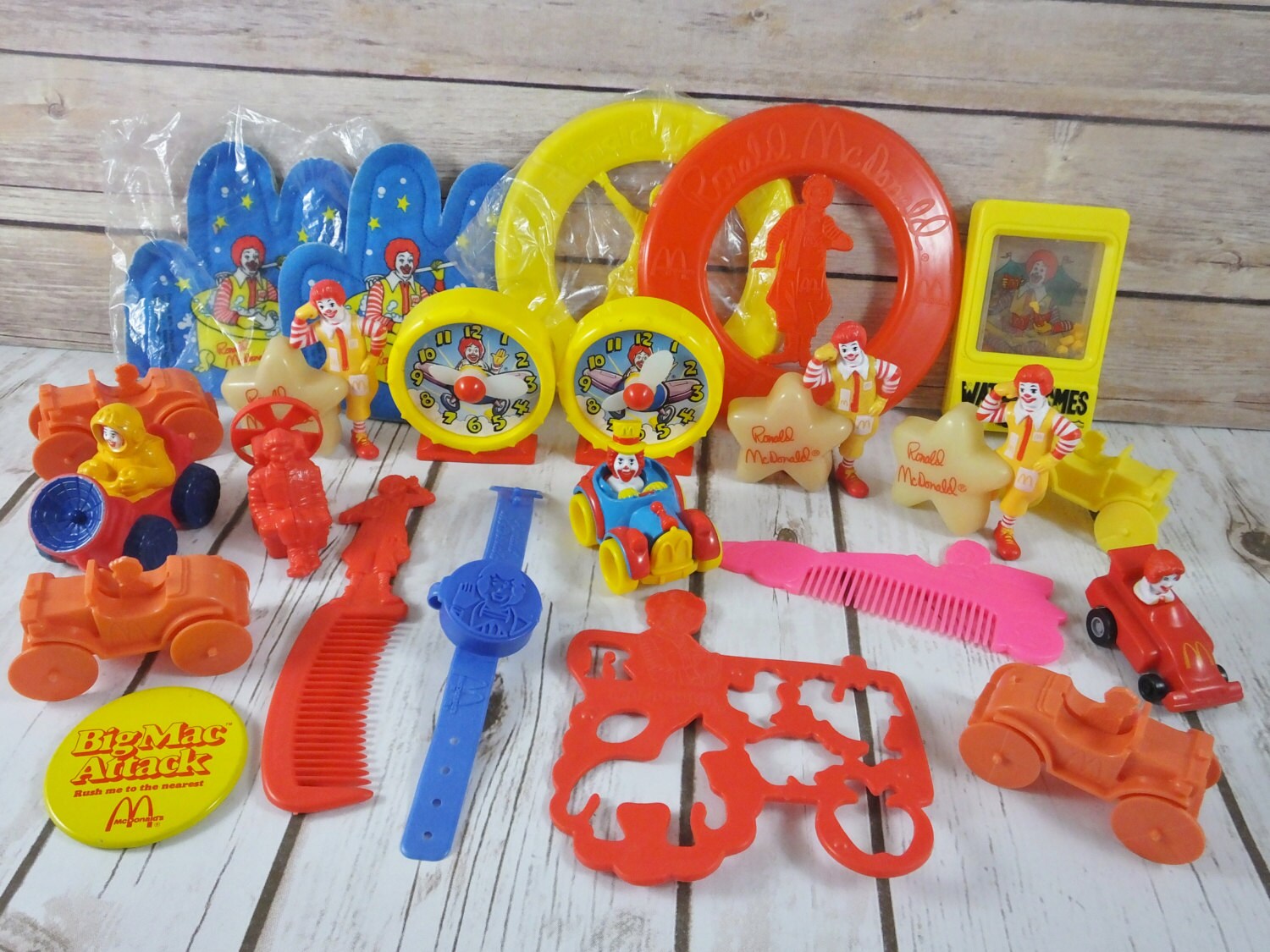 VINTAGE Ronald McDonald Happy Meal Toys Instant 23 Piece